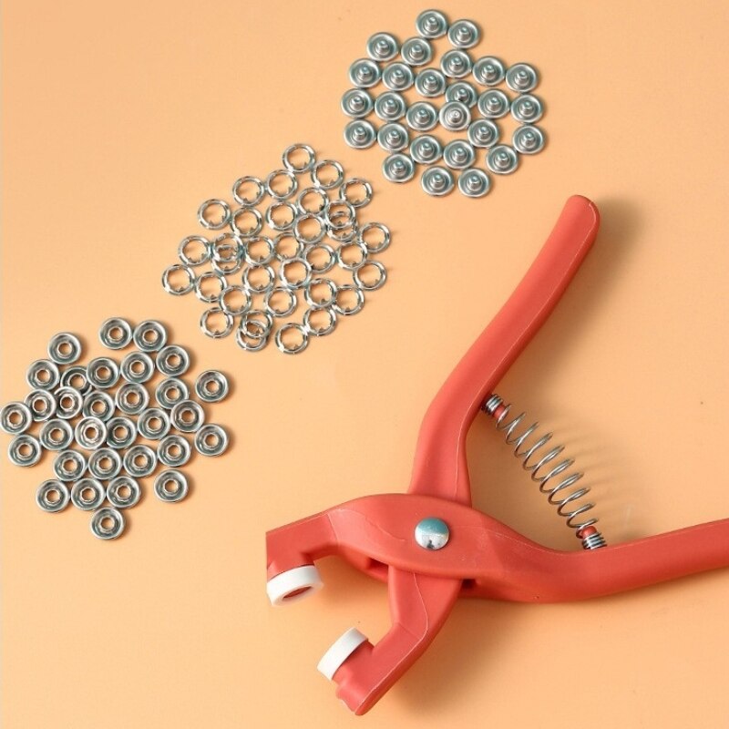 Snap Fastener Setter - 50 مجموعة من-خمسة إبزيم فكي-أداة تصنعها