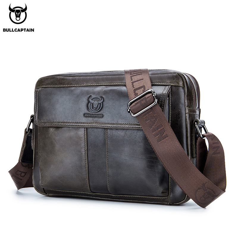 Leather Work Handbag - BULLCAPTAIN حقيبة كروس رجالية من الجلد