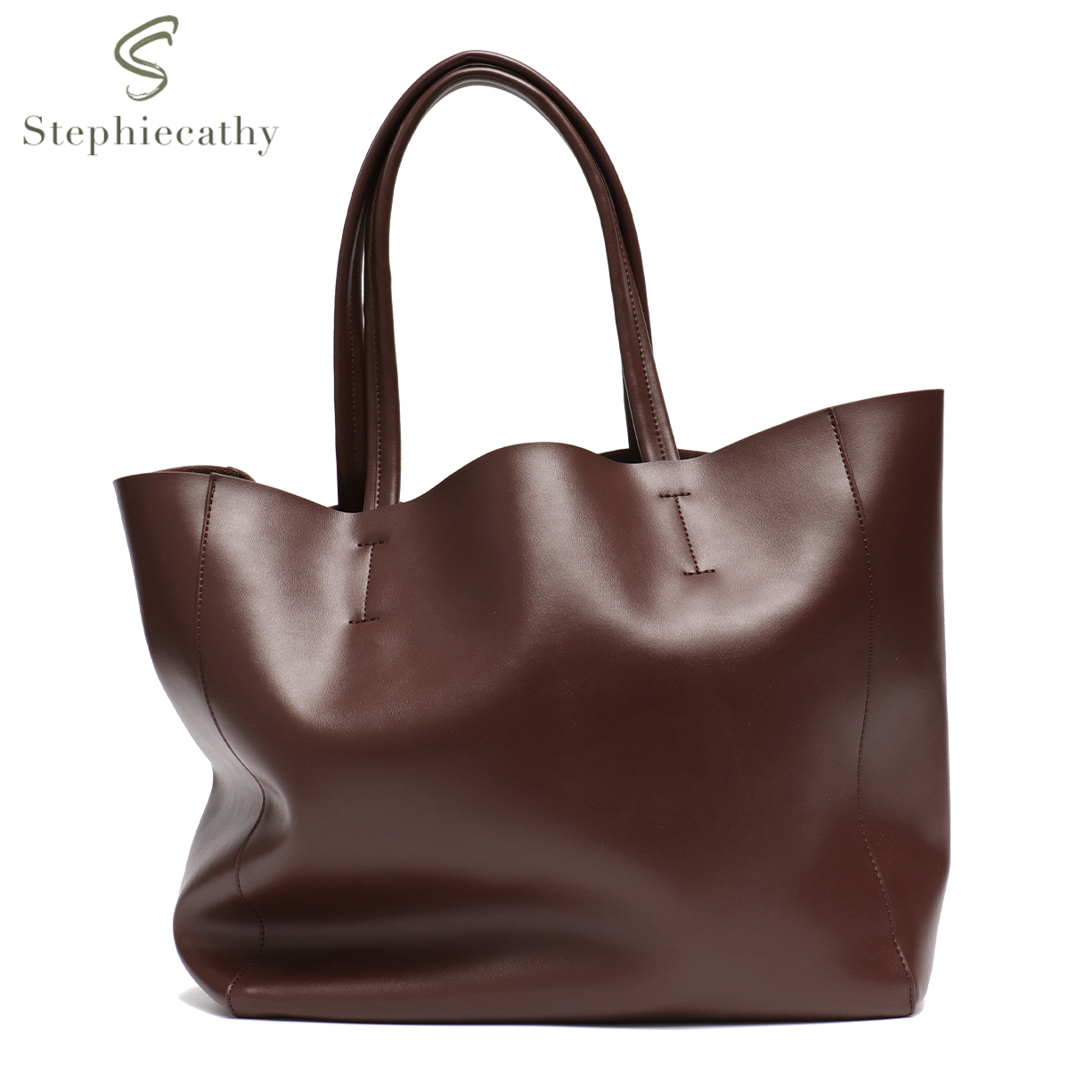 Leather Work Handbag - حقيبة يد كبيرة السعة للنساء ،