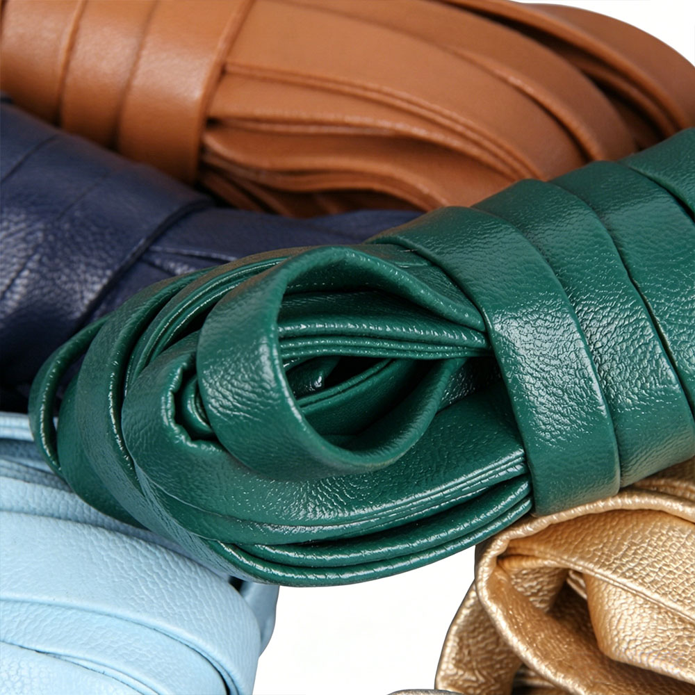 Leatherwork Pony - حبل جلد صناعي ملون بطول 5