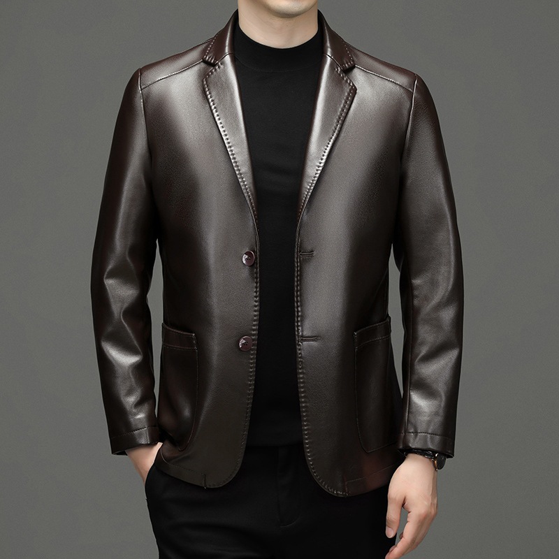 جديد الرجال بليزرات جلدية حقيق - مراجعة Leather Work Jacket وسعره
