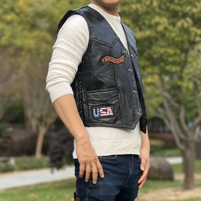 سترة جلدية جديدة للدراجات النا - مراجعة Leather Work Jacket وسعره