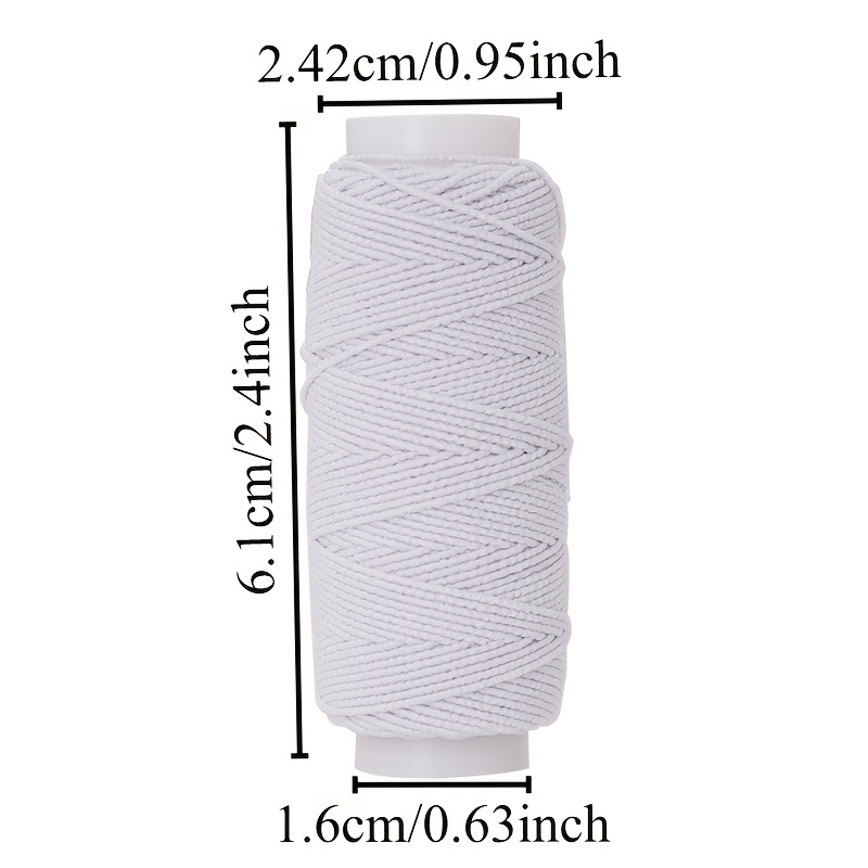 20 متر أسود أبيض خيط مرن 0.6 م - مراجعة Waxed Thread Linen وسعره