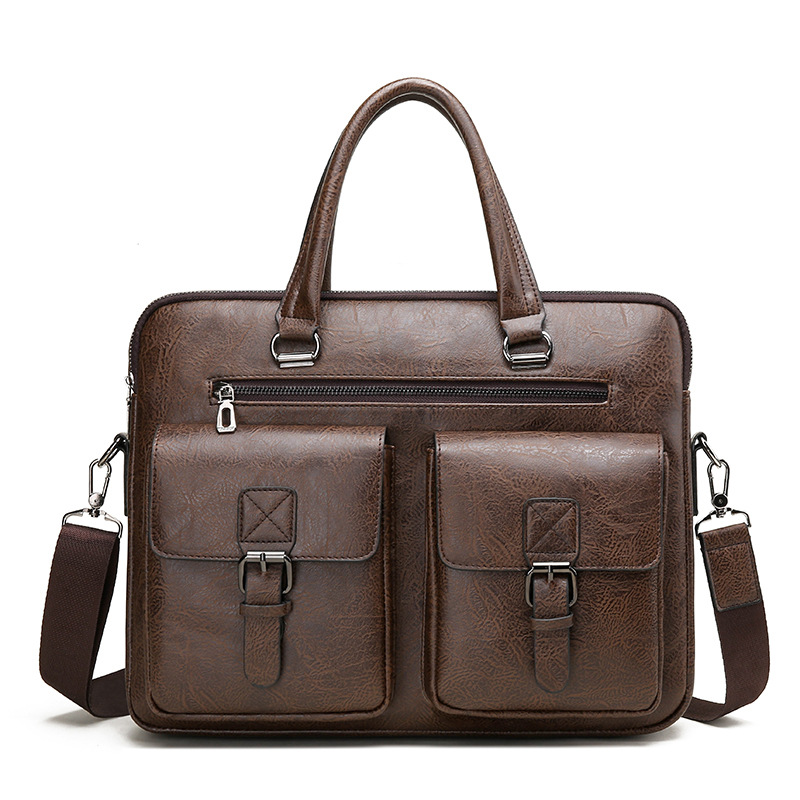 بو الجلود حقيبة الأعمال للرجال - مراجعة Leather Work Handbag وسعره