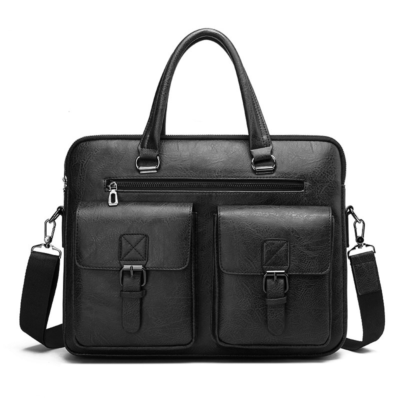 بو الجلود حقيبة الأعمال للرجال - مراجعة Leather Work Handbag وسعره
