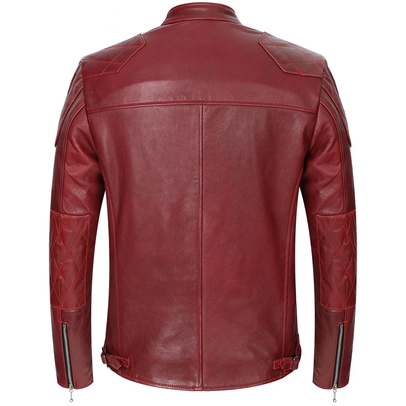 100% حقيقية لينة جلد الغنم الم - مراجعة Leather Work Jacket وسعره