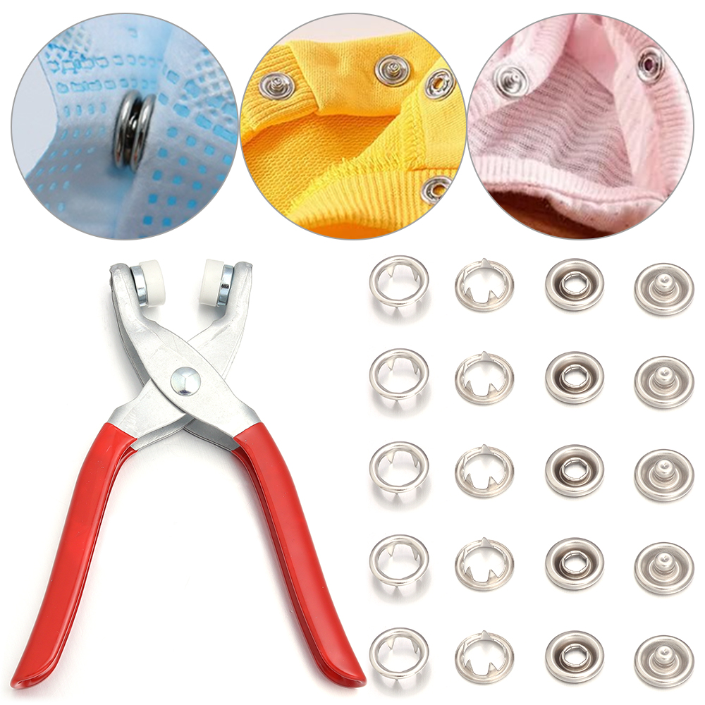 50 مجموعة من أزرار الكبس المعد - مراجعة Snap Fastener Setter وسعره