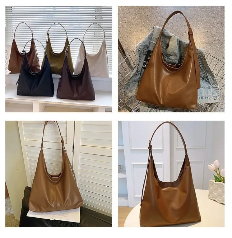 حقيبة هوبو كلاسيكية للنساء من  - مراجعة Leather Work Handbag وسعره
