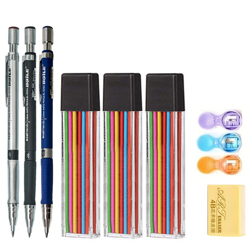 مجموعة أقلام رصاص ميكانيكية 2. - مراجعة Staedtler Pencil Lumocolor وسعره