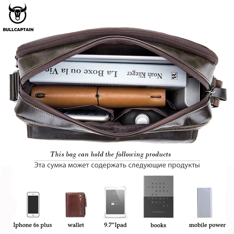 BULLCAPTAIN حقيبة كروس رجالية  - مراجعة Leather Work Handbag وسعره