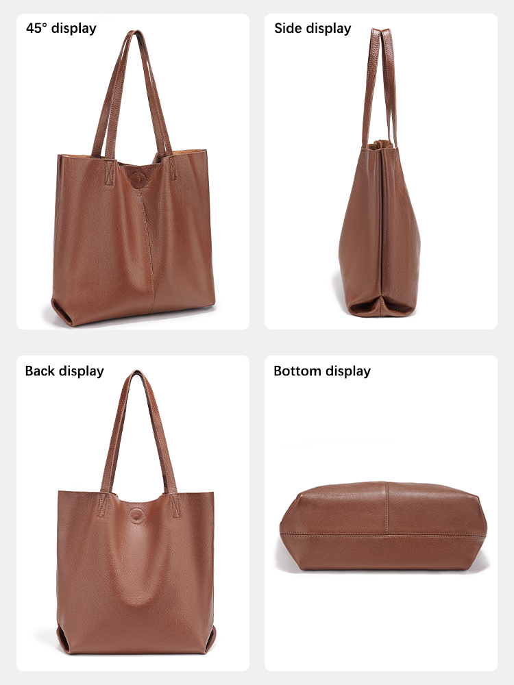 حقيبة يد نسائية كبيرة السعة من - مراجعة Leather Work Handbag وسعره