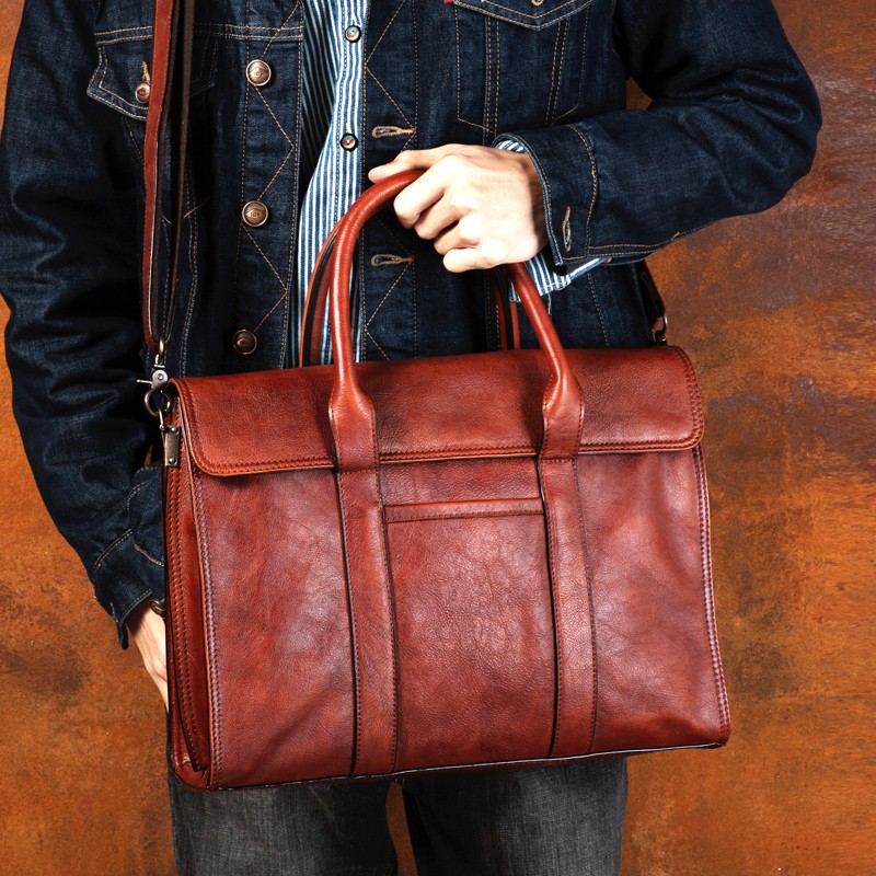 حقيبة يد من الجلد المدبوغ بالخ - مراجعة Leather Work Handbag وسعره