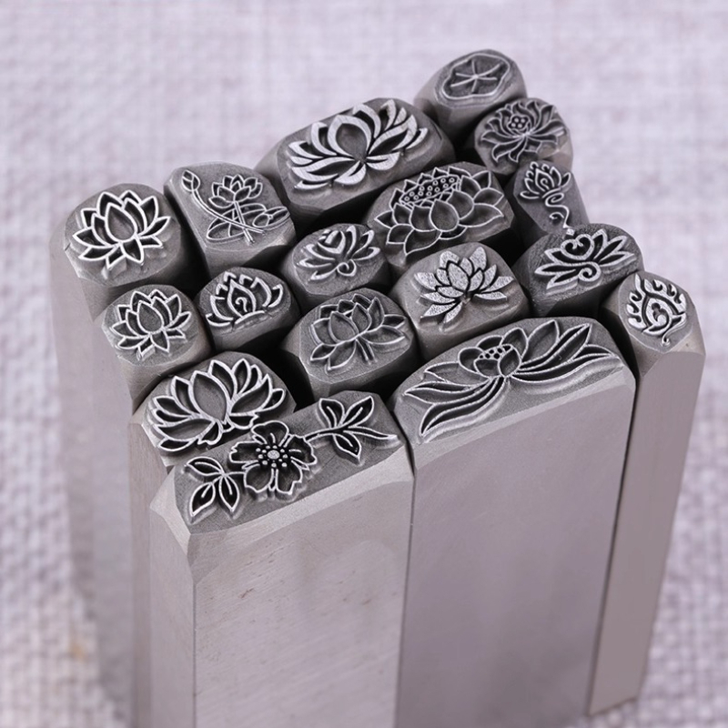لوتس زهرة تصميم طوابع معدنية ص - مراجعة Leatherwork Flowers وسعره