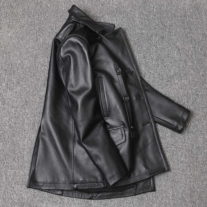 جاكيت رجالي من الجلد الطبيعي ب - مراجعة Leather Work Jacket وسعره