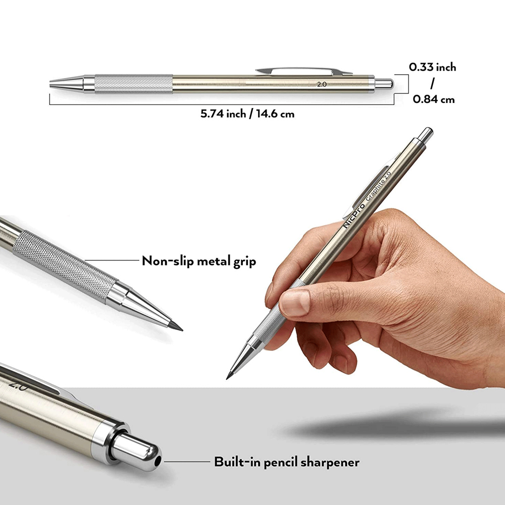 أقلام رصاص ميكانيكية 2.0 مم 2B - مراجعة Staedtler Pencil Lumocolor وسعره