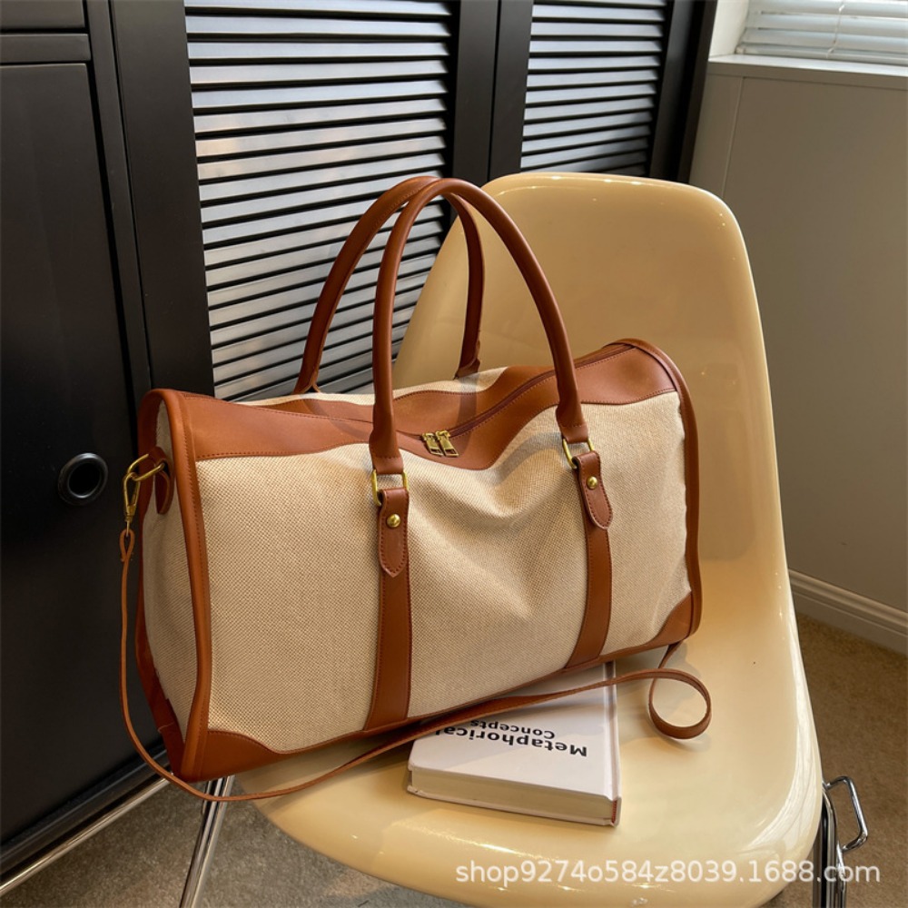 حقيبة يد قماشية وجلدية عتيقة ا - مراجعة Leather Work Duffle Bag وسعره