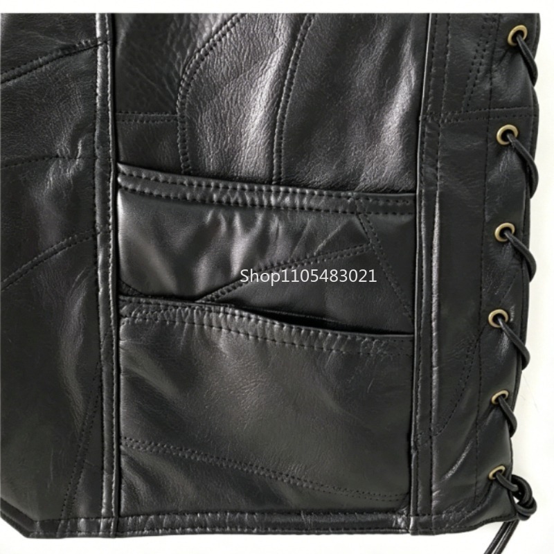 سترة جلدية سوداء للرجال بتصميم - مراجعة Leather Work Jacket وسعره