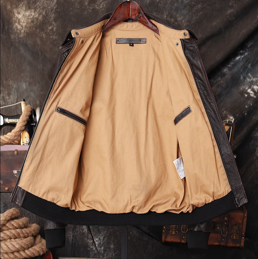 سترة طيار A2 من الجلد الطبيعي  - مراجعة Leather Work Jacket وسعره
