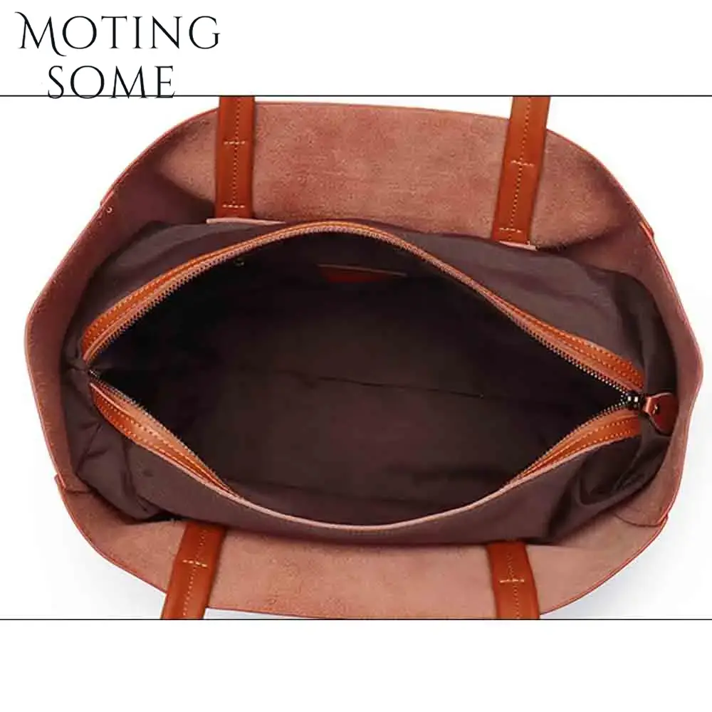 Motingsome سميكة جلد البقر بسا - مراجعة Leather Work Handbag وسعره