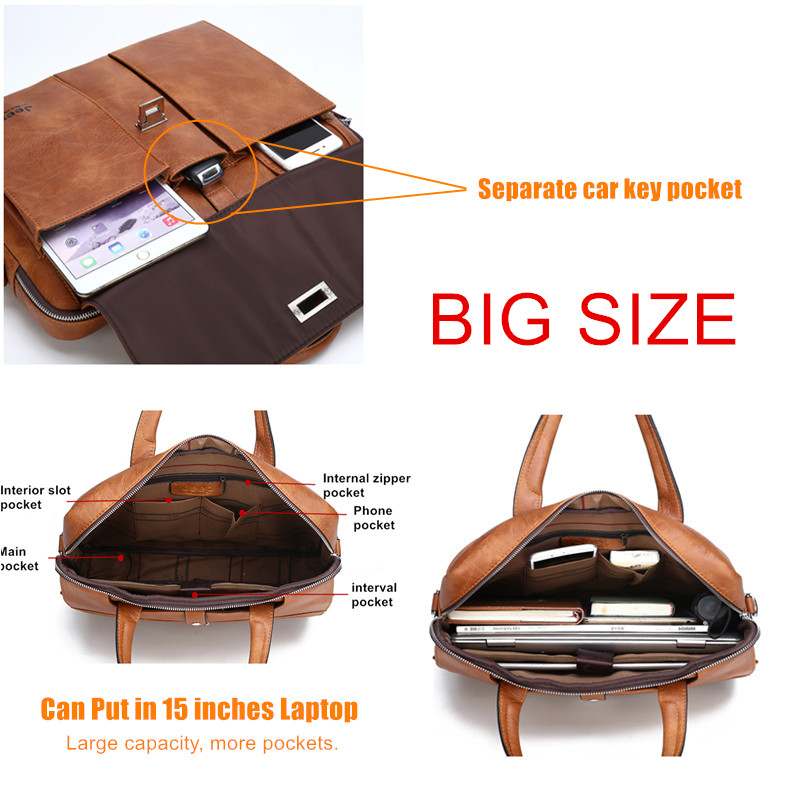 حقيبة جلدية للرجال من جيب بولو - مراجعة Leather Work Handbag وسعره