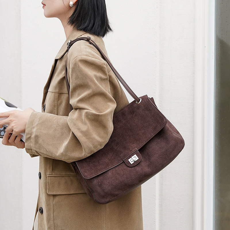 حقيبة كتف نسائية من الجلد السو - مراجعة Leather Work Handbag وسعره