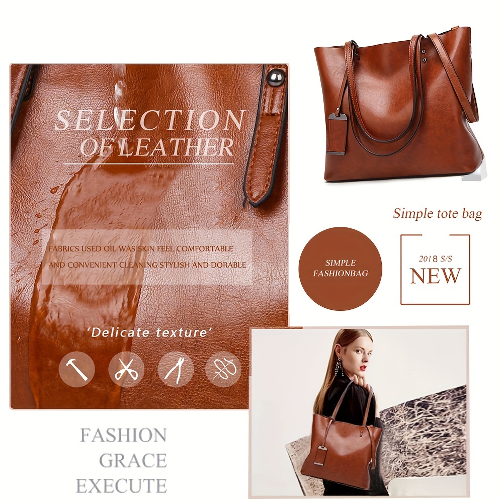 حقيبة يد جلدية كلاسيكية كلاسيك - مراجعة Leather Work Handbag وسعره